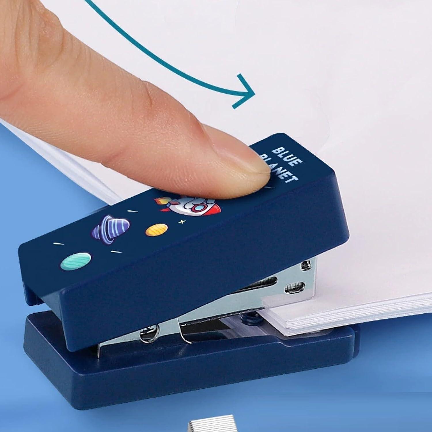 Mini Stapler for Kids, Art &amp; Craft Activities, School Projects with 400 Staplers Pins Manual Box - The Party Store