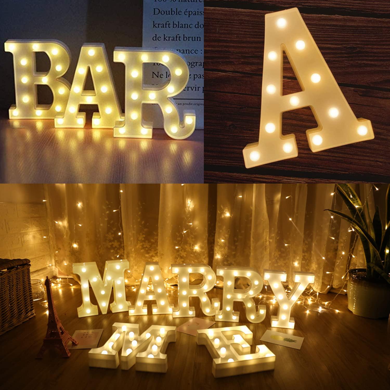 Alphabet Shaped Led Light - Esthetic Decorations - The Party Store