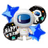 Astronaut Theme helium inflatable Birthday Decorations Foil Balloon Pack of 5 - The Party Store