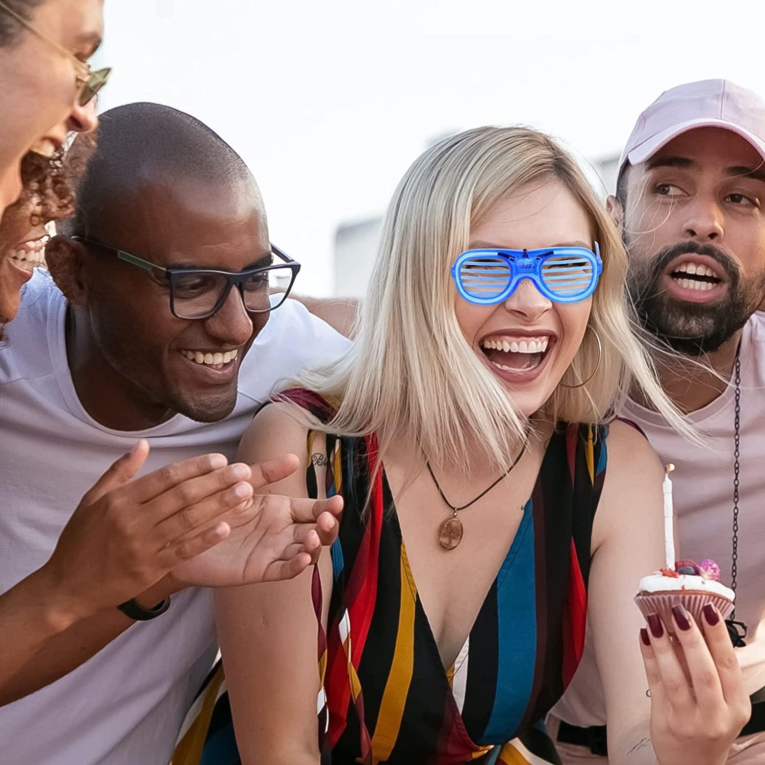 Renowned events Light up Shutter led neon Rave Glasses Glow in dark Party Eyeglass - The Party Store