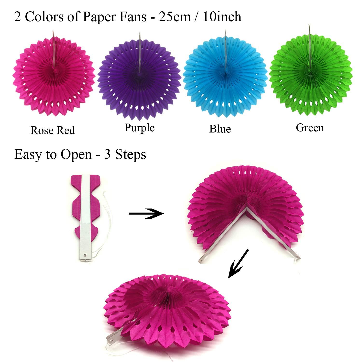 Paper Decoration 21 Pcs for Holi, Diwali, Lohri, Birthday Parties, Wedding Décor, Fiesta or Mexican Party - The Party Store