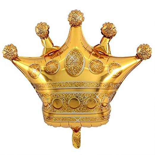King Crown Shape Foil Balloon for Birthday Decoration (Pack of 1Pc)