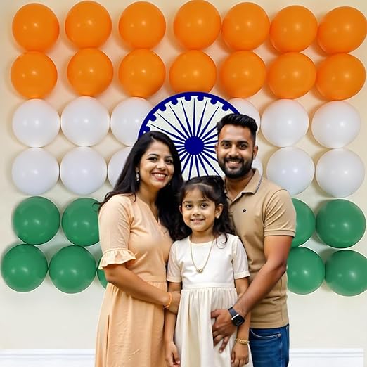 Celebrate India in Style: Tricolor Balloon Wall kit for Independence day