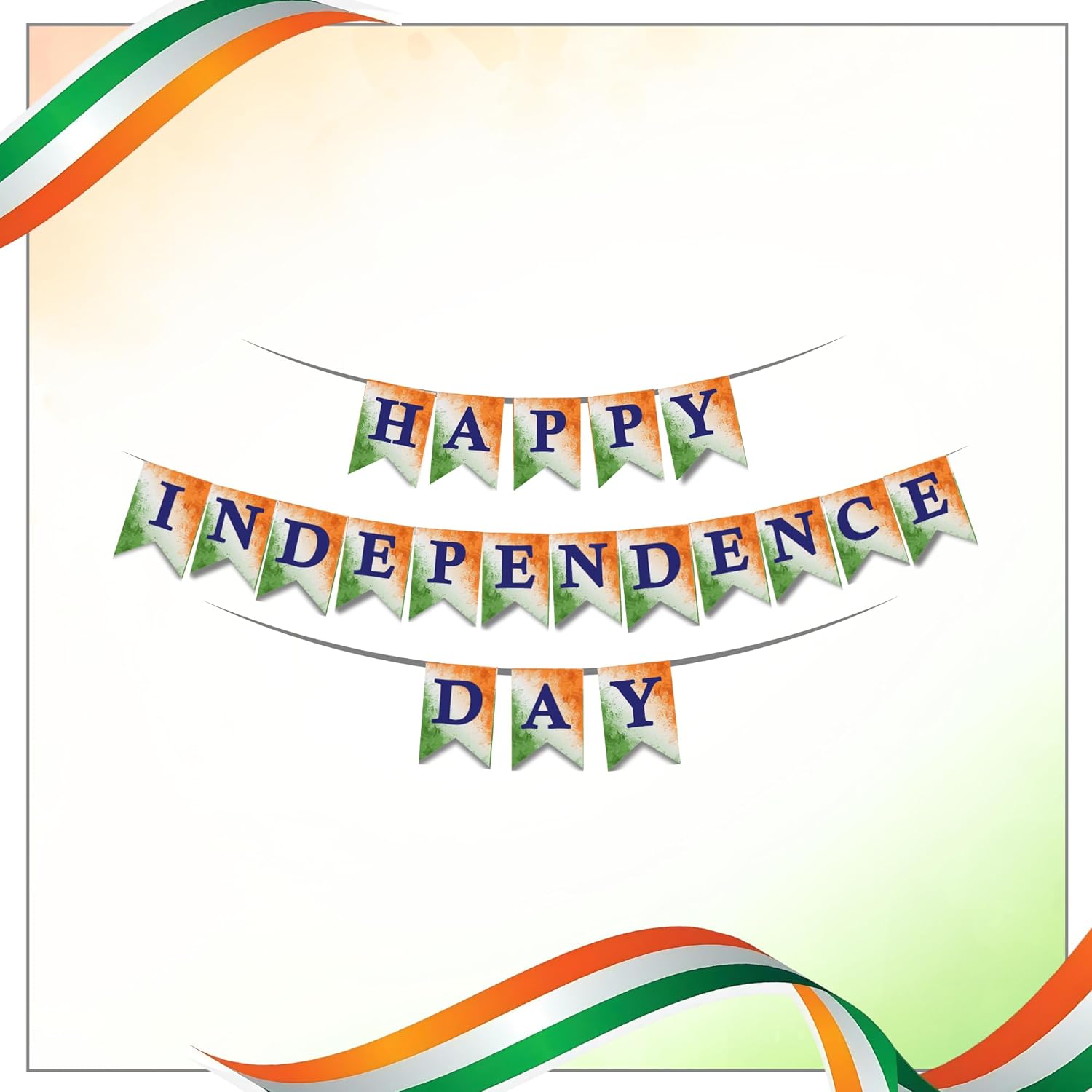 happy Independence Day Paper Banner