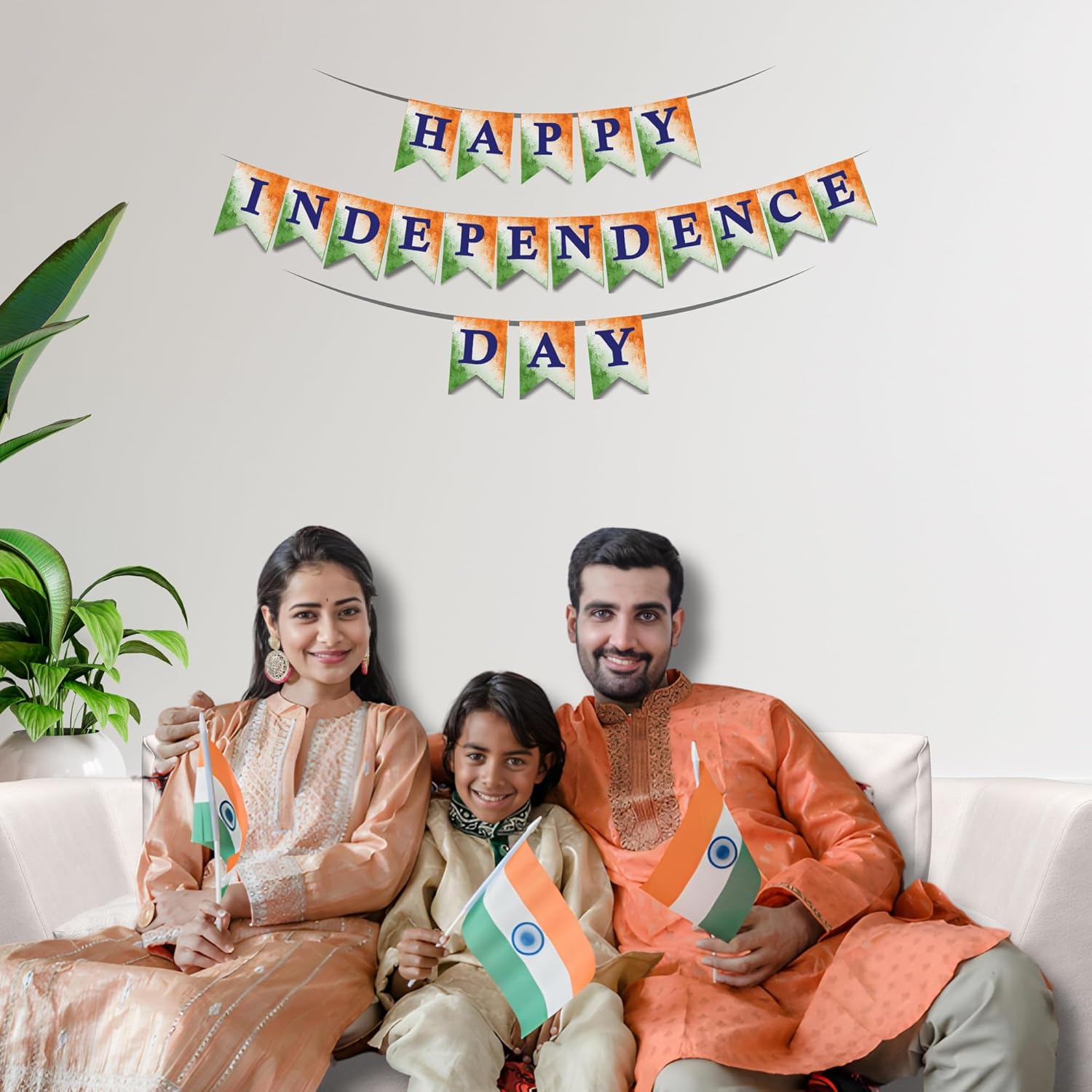 happy Independence Day Paper Banner
