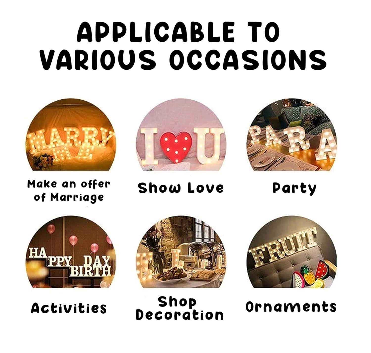 Alphabet Shaped Led Light - Esthetic Decorations - The Party Store