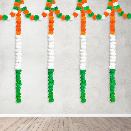 Tricolour Garland for Decoration Items for Republic Day or Independence Day - The Party Store