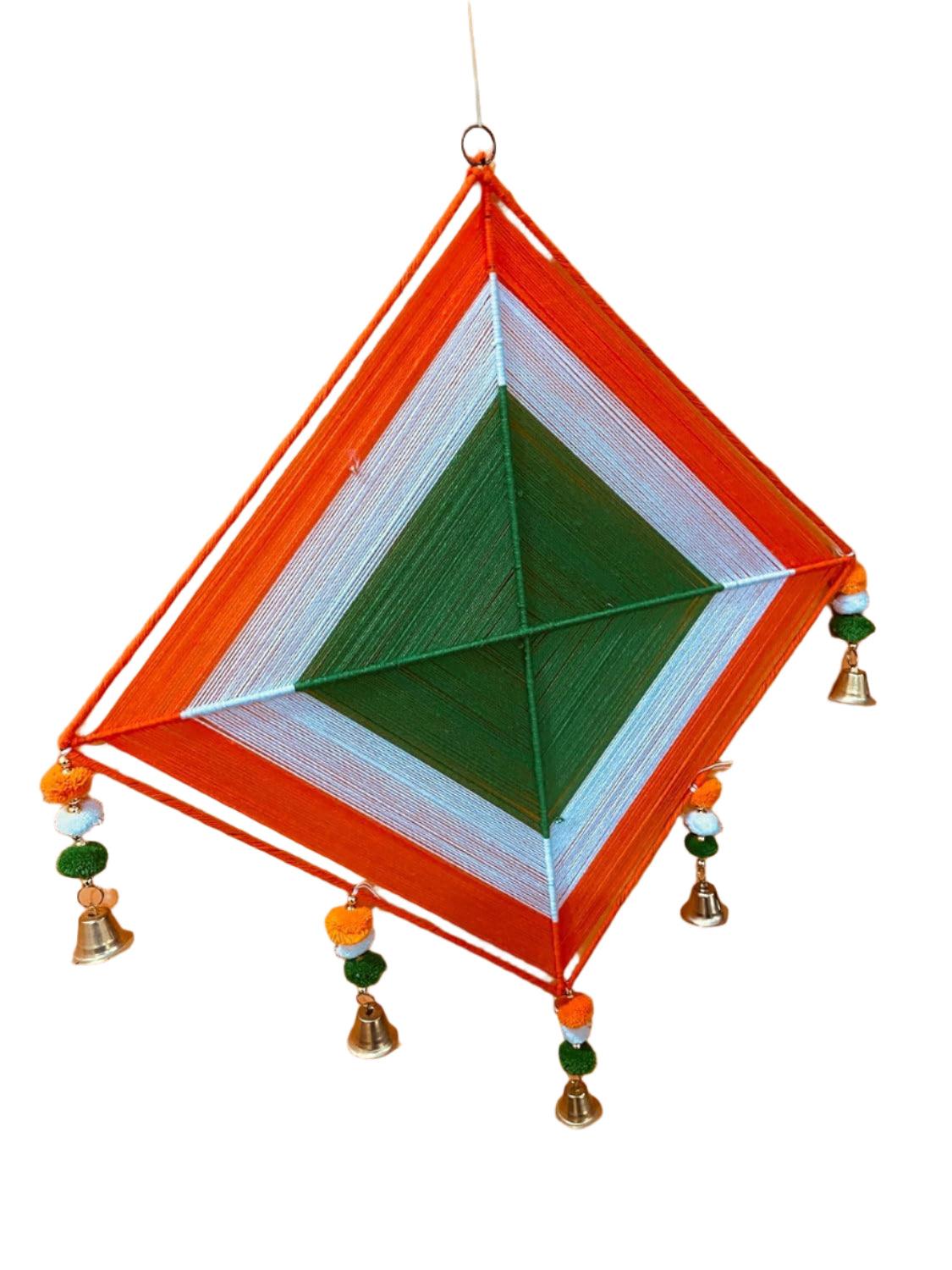 Handmade Tri-Color Wall Hanging Kite - The Party Store