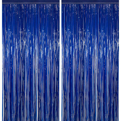 Foil Curtain for Decoration, Backdrop for Decoration, Party Curtains for Decoration, Fancy Curtains for Decoration - Set of 2Pcs - The Party Store