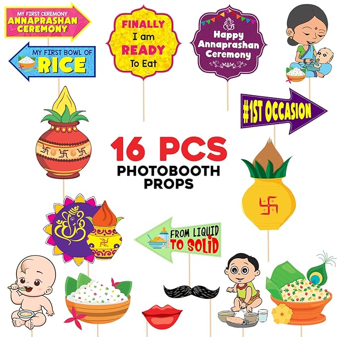 Annaprashan, Rice Ceremony Photoprops Decoration