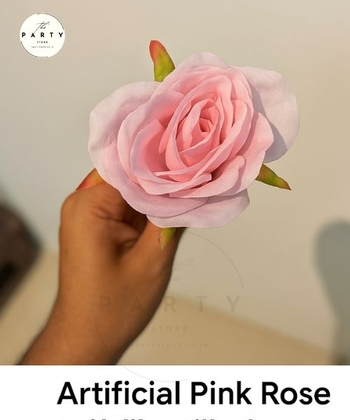 Artificial Pink Rose – Real Touch Silk Bloom