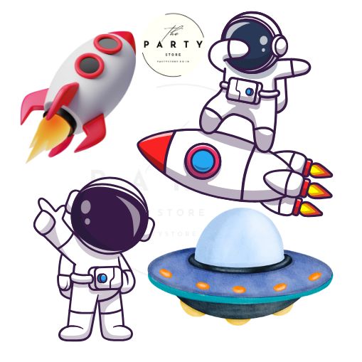 Astronaut theme kids party Cutouts