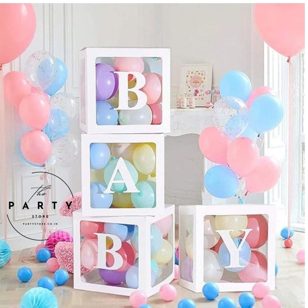 Baby Boxes with Baby Letters Party Decoration
