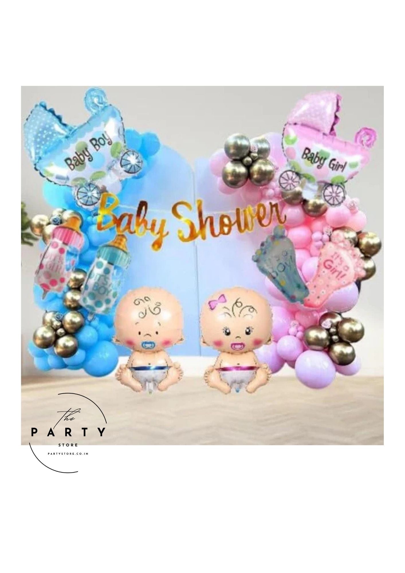 Baby Shower Combo Decoration Foil Balloon (Pack of 8Pcs)