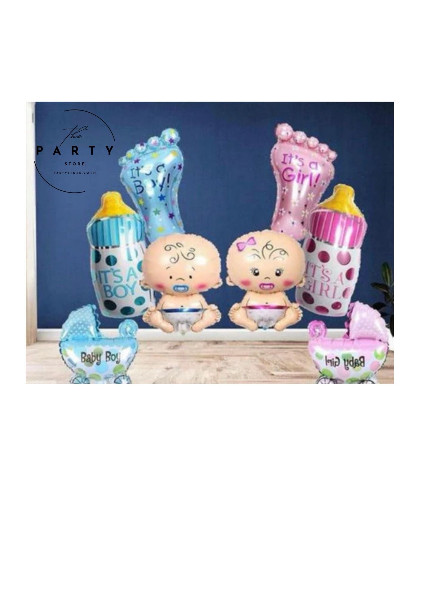 Baby Shower Combo Decoration Foil Balloon (Pack of 8Pcs)