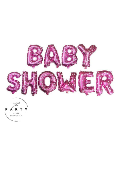 Baby Shower Foil Balloon Pack of 10 Letters