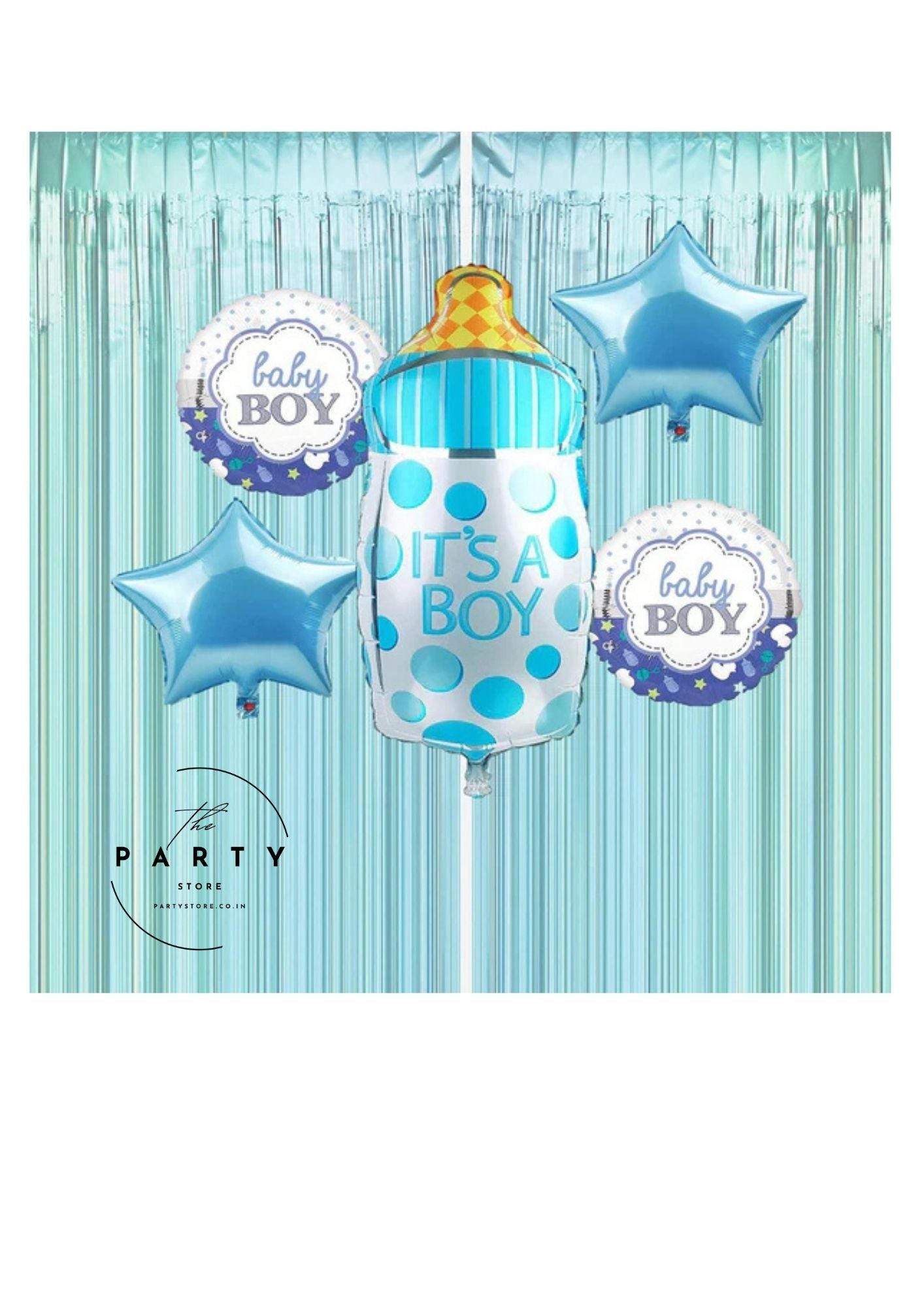 Baby Shower Its a Boy Decoration Foil Balloons with Baby Feeding Bottle (Pack of 5Pcs)