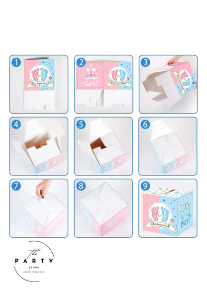 Baby Shower Voting Box with 50 Pieces Boy or Girl Ballot Cards Baby Shower Decorations