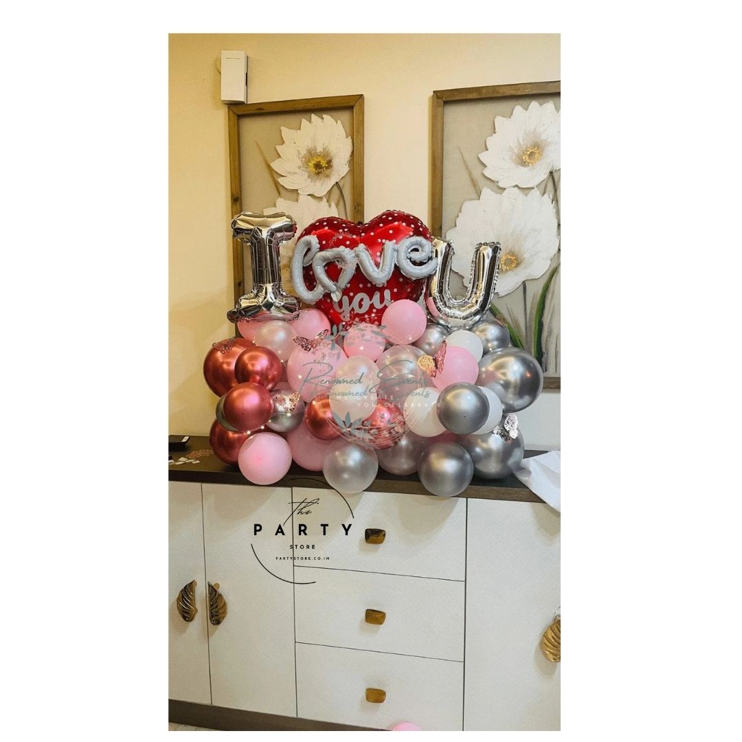 Balloon Bouquet-with Heart Love Foil