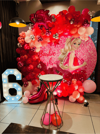 Barbie Birthday Party Decorations with Backdrop Setup | Girls Birthday Decor