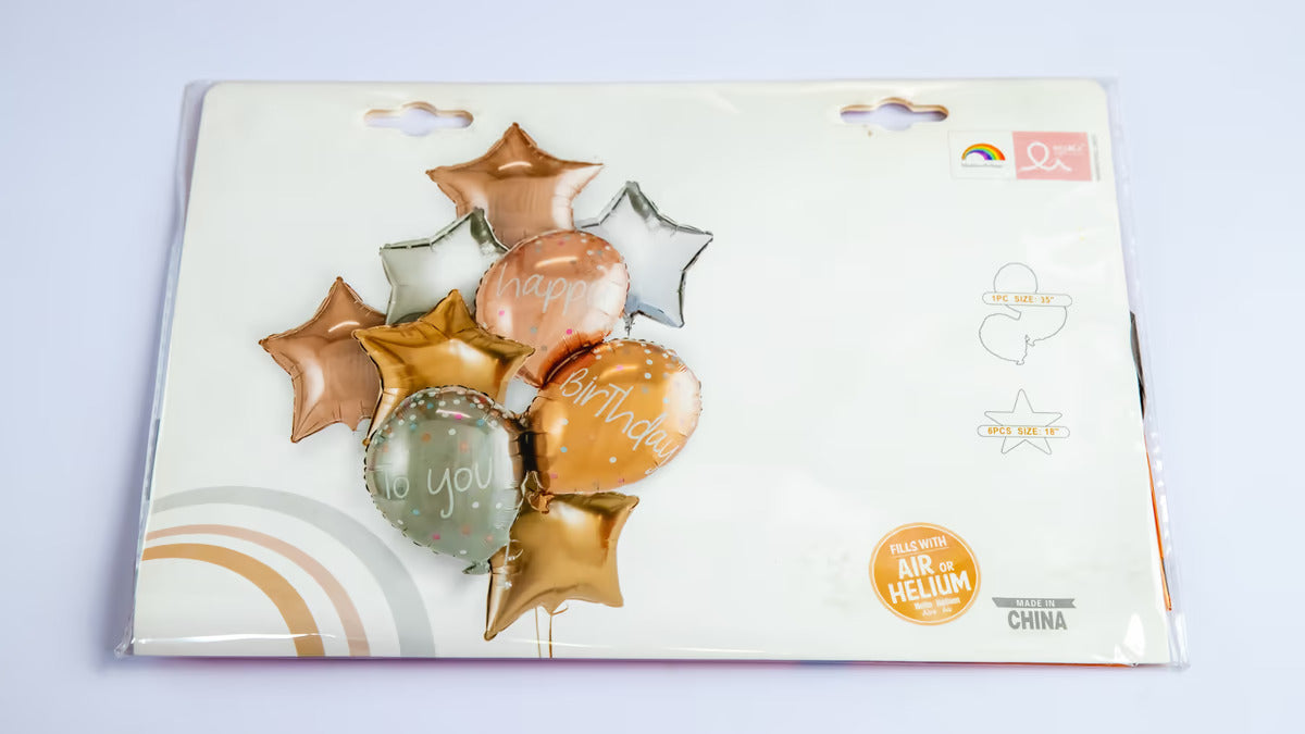 Premium Happy Birthday Helium Inflatable balloon Bunch