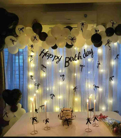 Black &amp; White Birthday Decoration with Balloons | The Party Store