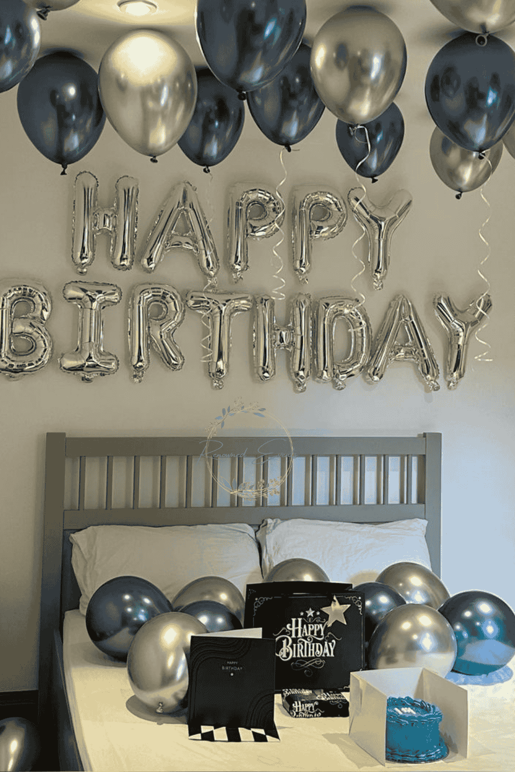 Simple Balloon Decoration for His Birthday at Home
