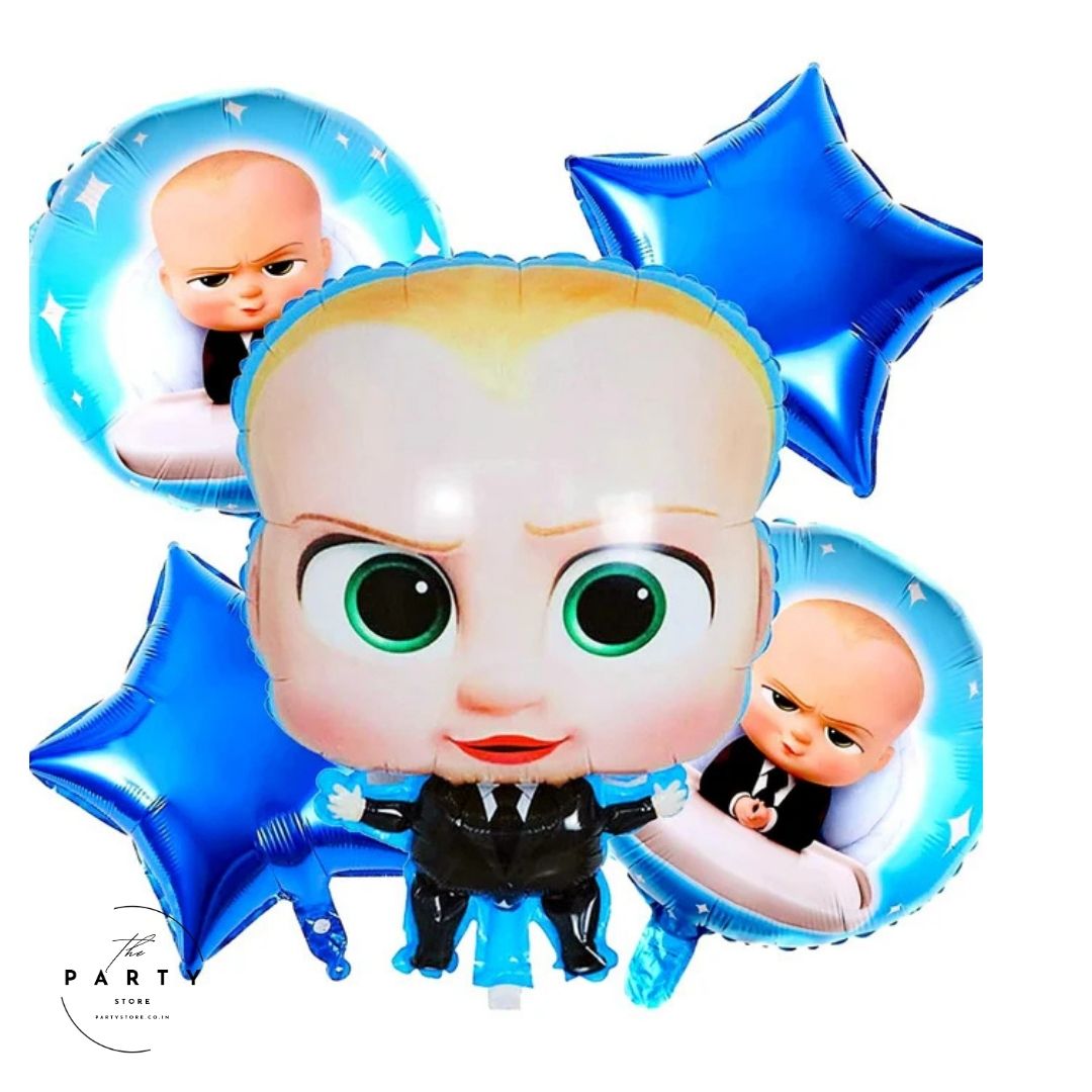 Boss Baby Theme Kids Party Foil Balloon (Pack of 5Pcs)