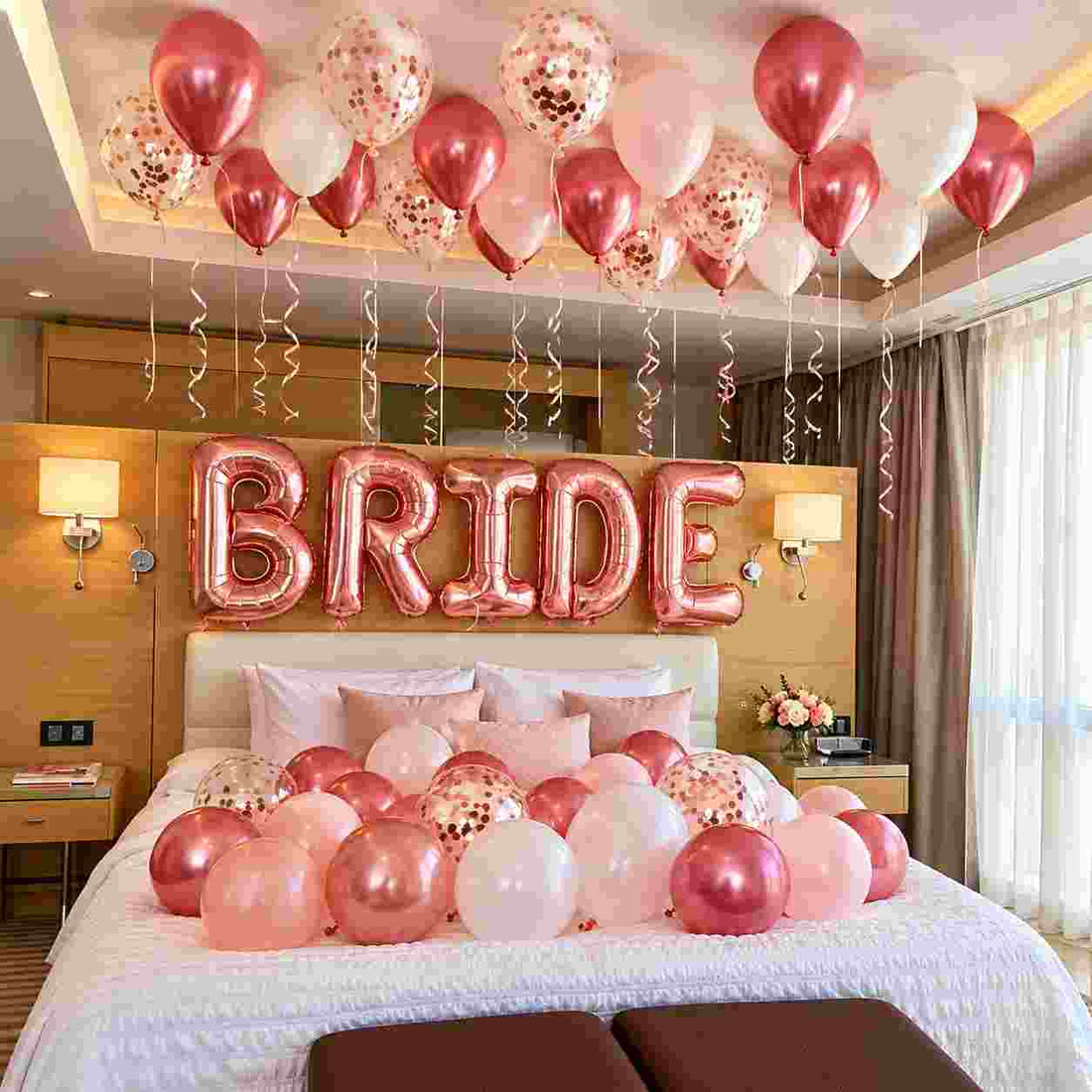 Bride To Be Room Decoration | Rose Gold Balloon Decor | The Party Store