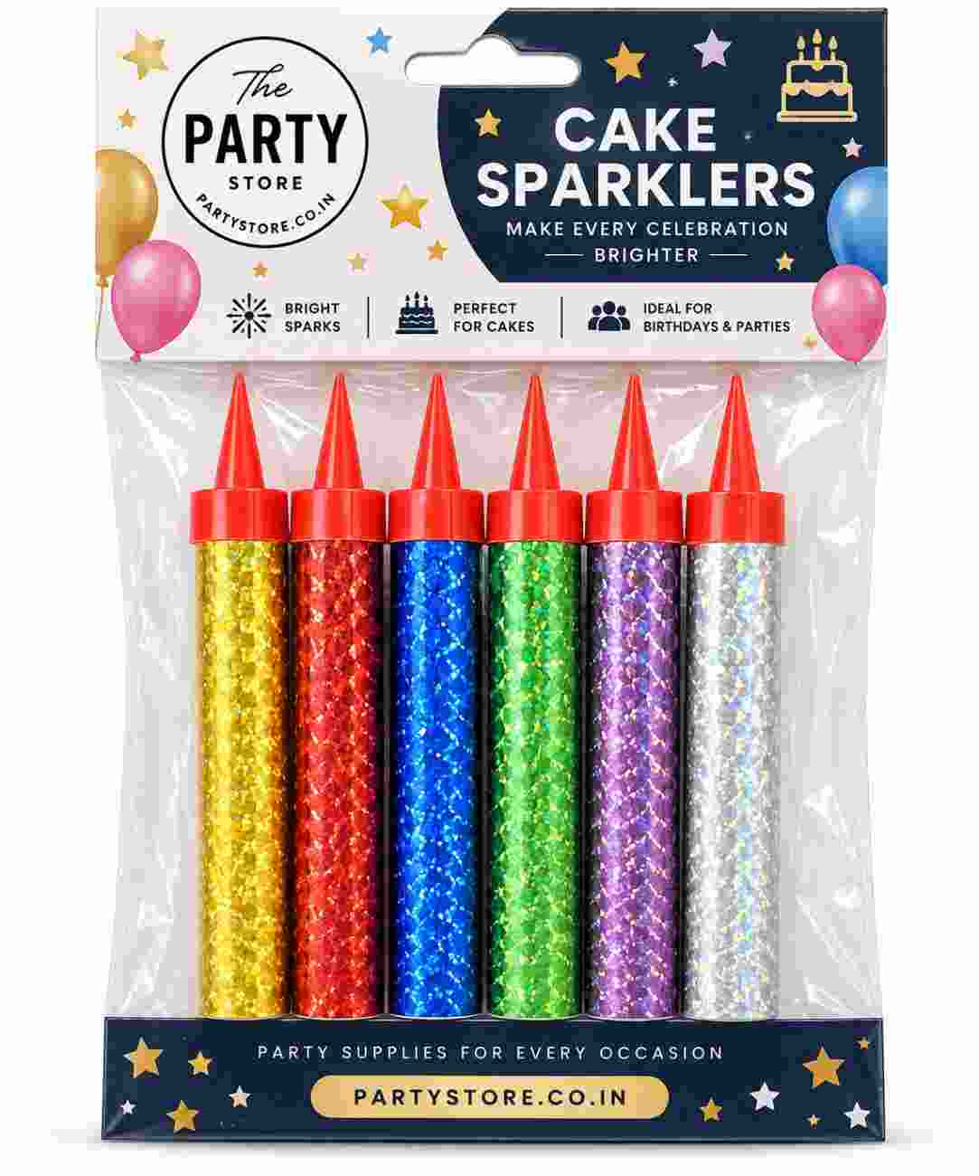 Cake Sparklers Candles Pack of 6 | The Party Store
