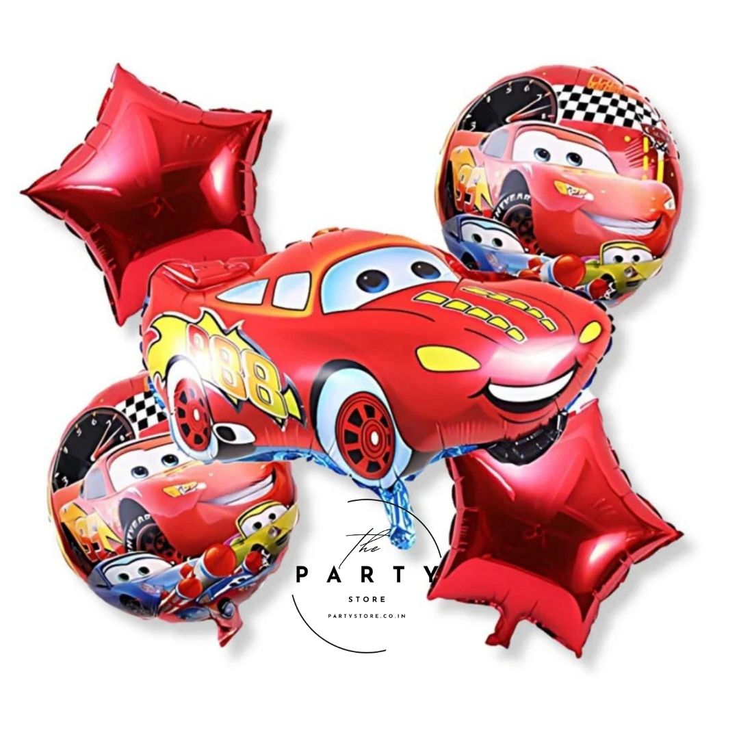 Car Theme Foil Balloon Set of 5