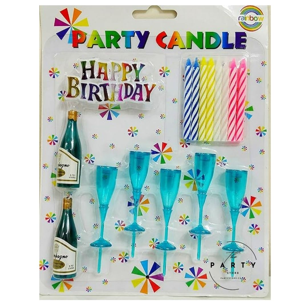 Champagne Birthday Candles set of 16