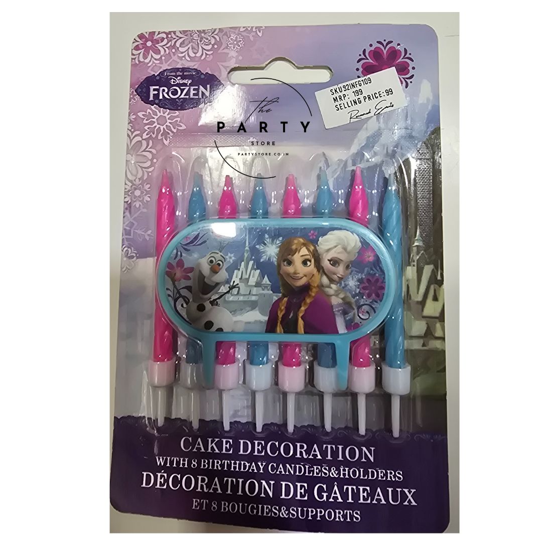 Frozen theme candle set of 9