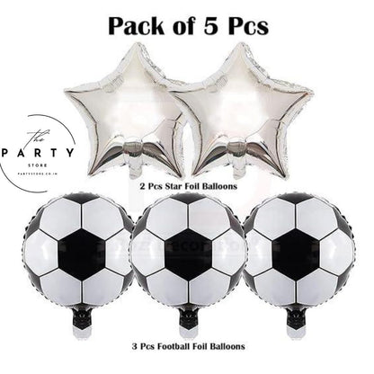 Football Theme Foil Balloons (Pack of 5Pcs)