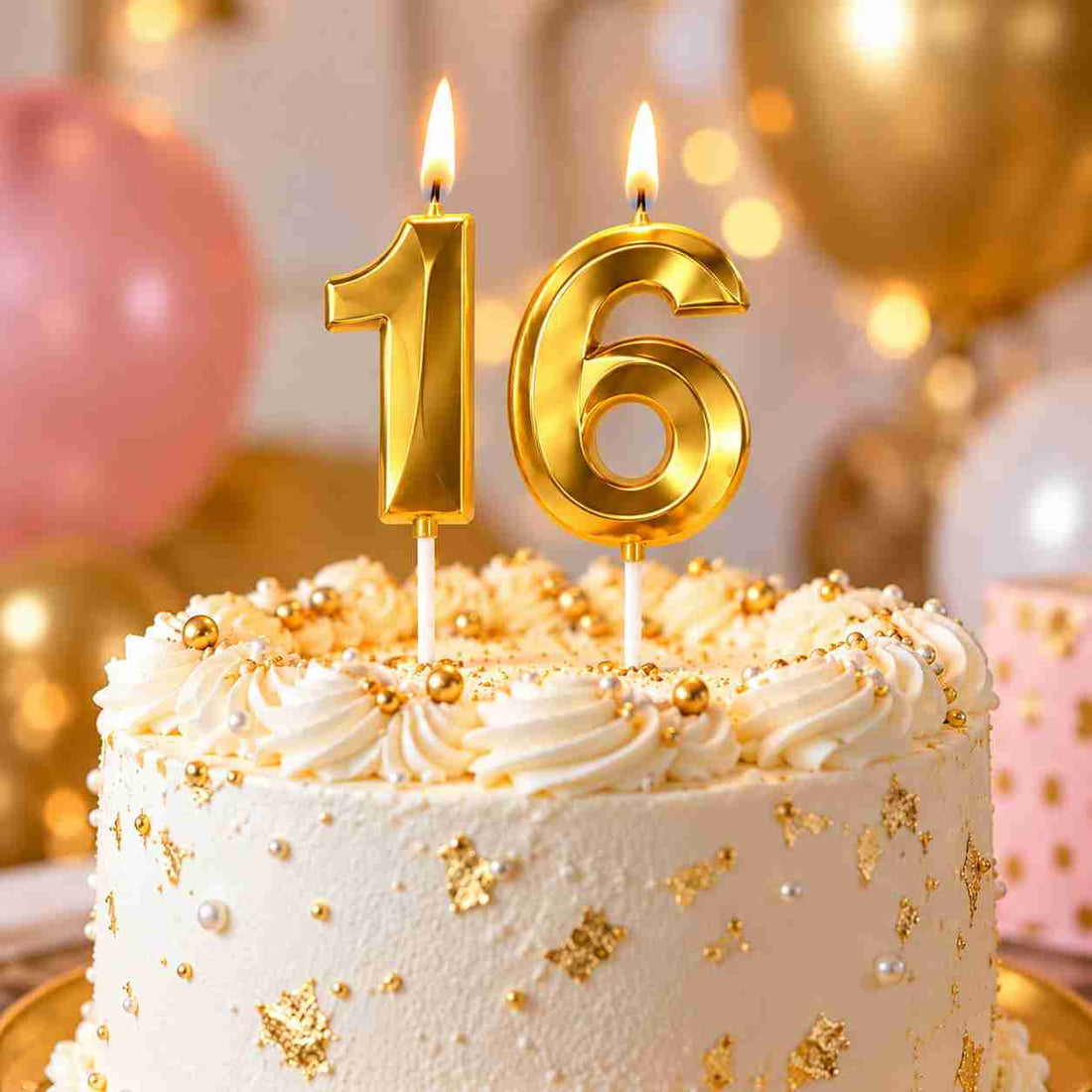 Gold Number Candles 0–9 for Birthday Cakes | The Party Store