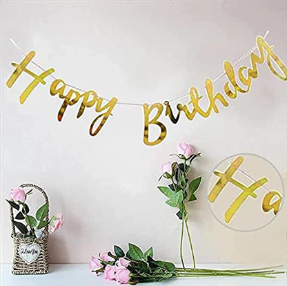 Happy Birthday Banner | Paper, Foil, Cursive Foil &amp; Bunting Decorations
