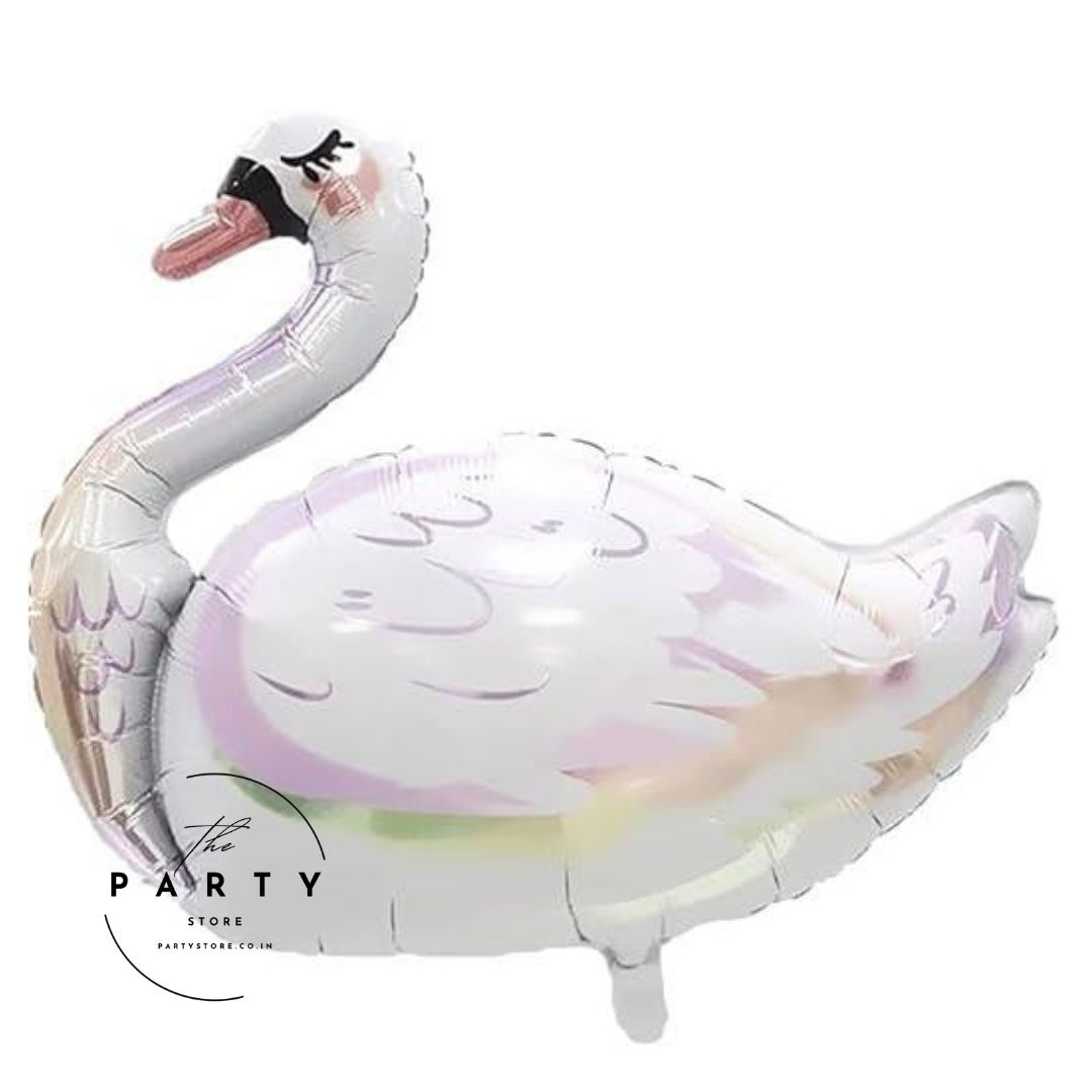 Graceful Swan with White Heart Balloon Decoration - Set of 5