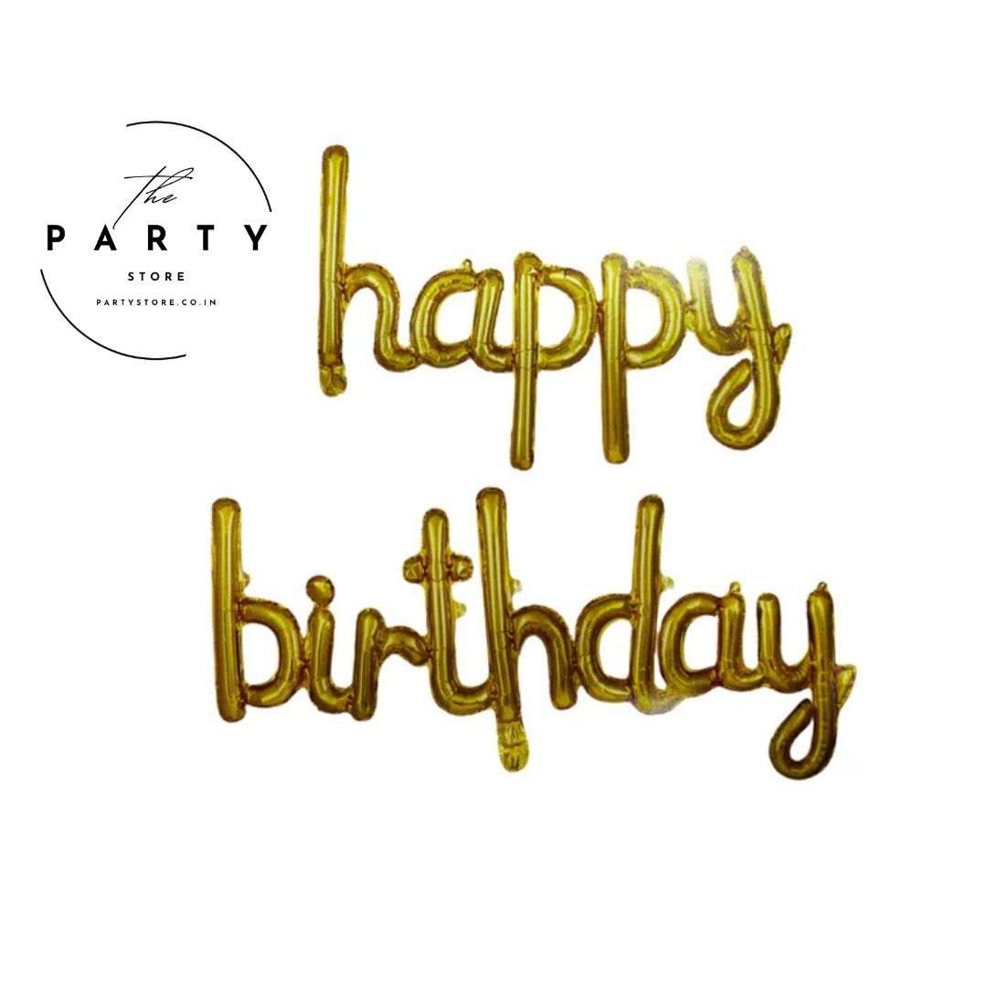 Happy Birthday Cursive Foil Balloon