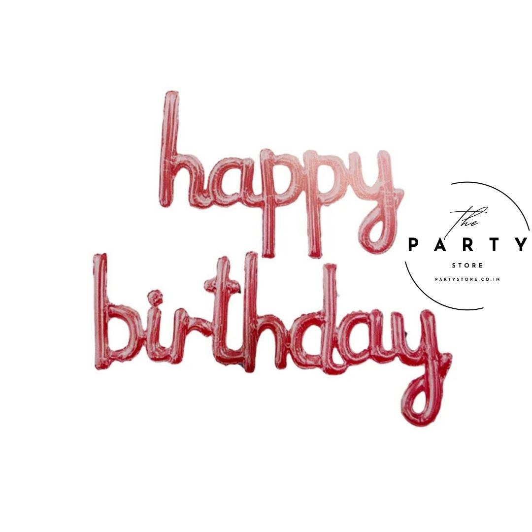Happy Birthday Cursive Foil Balloon