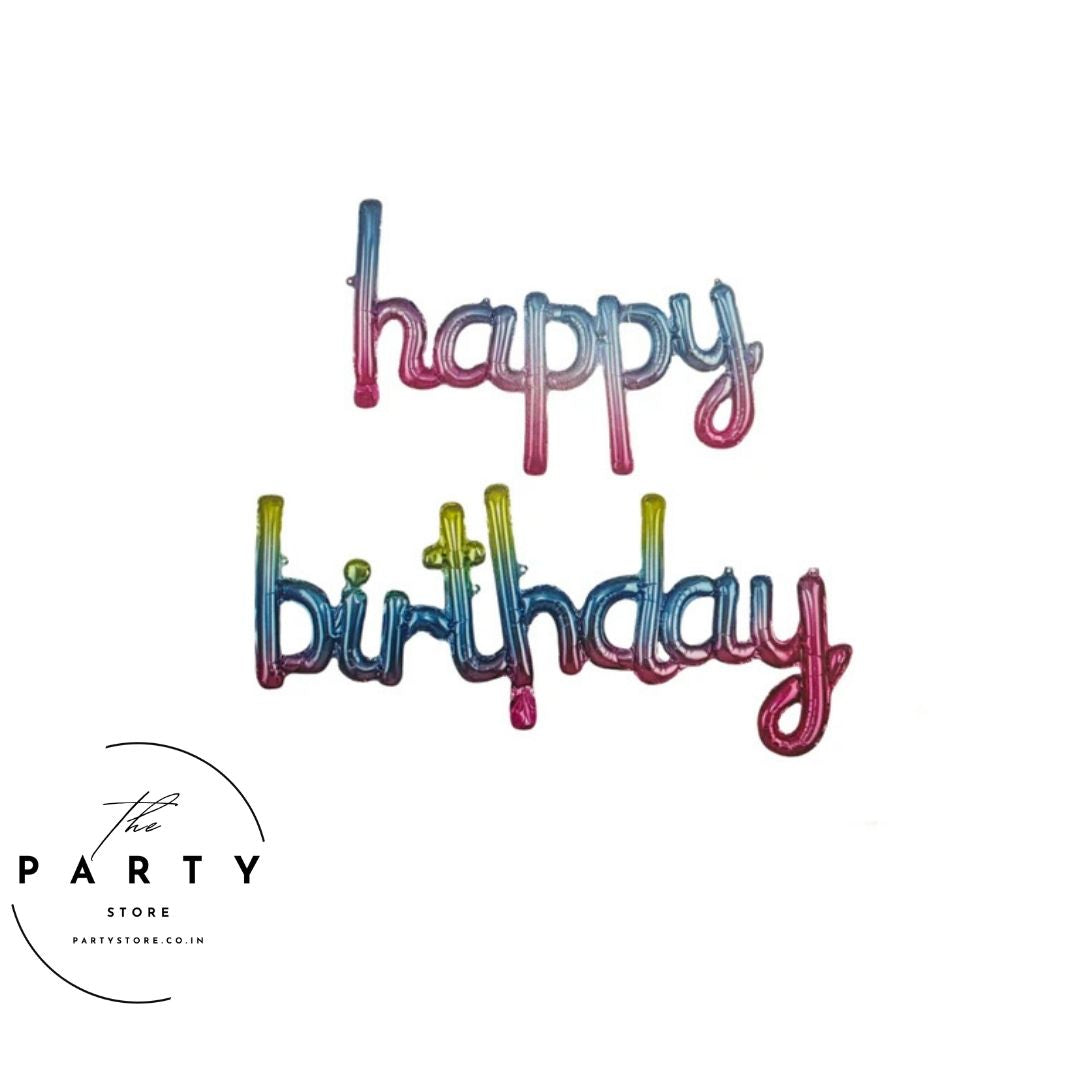 Happy Birthday Cursive Foil Balloon