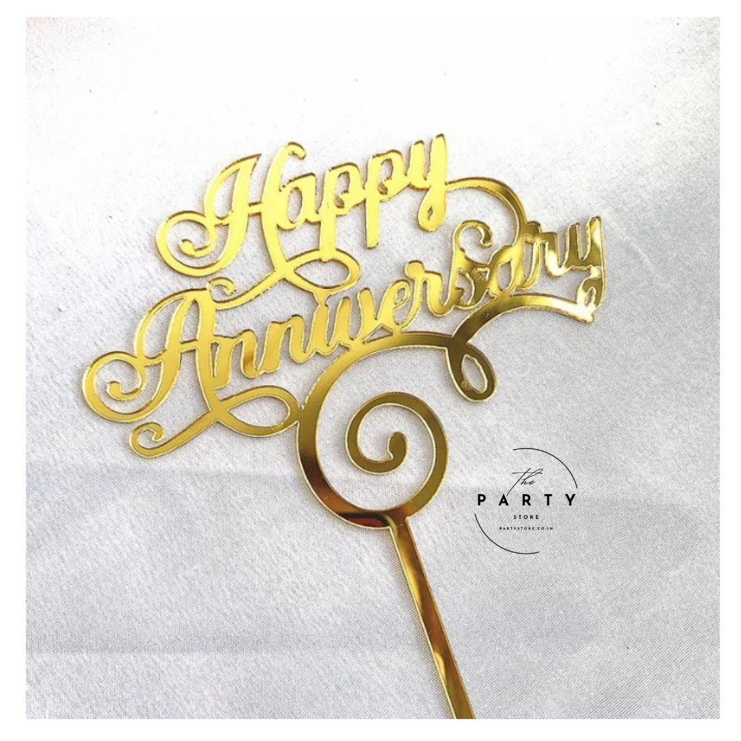 Happy anniversary cake topper