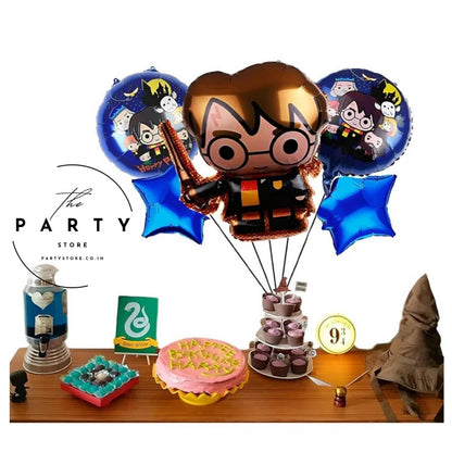 Harry Potter Theme Magic Foil Balloon for Birthday Party Decoration Chiller Party - Set of 5Pcs