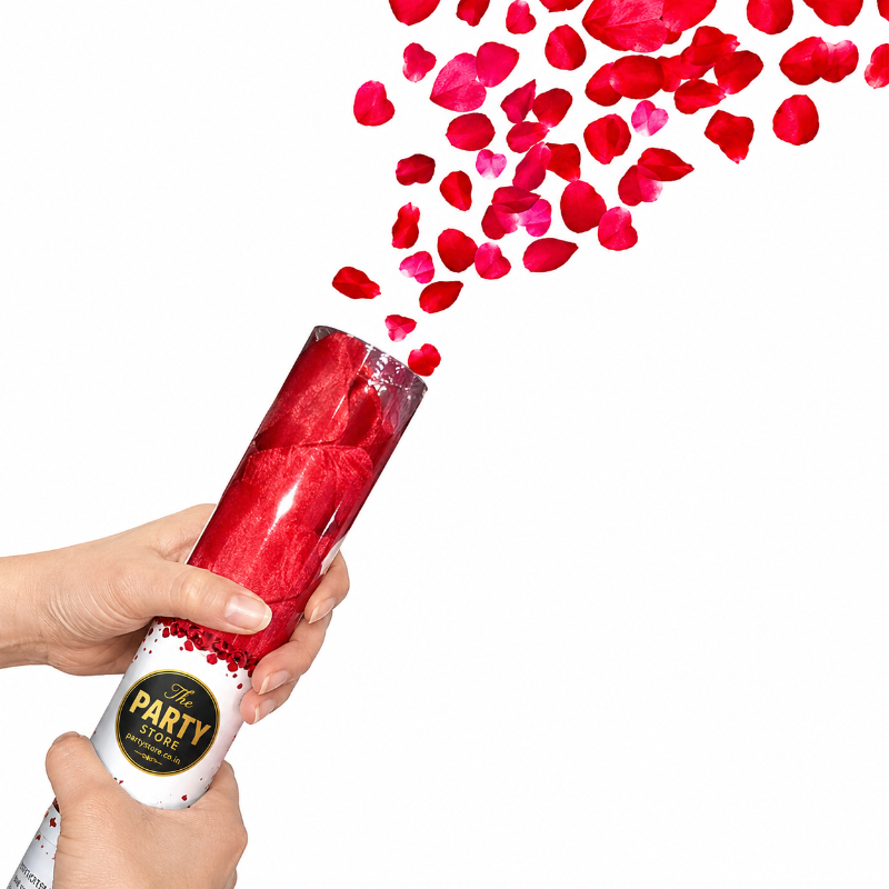 Confetti Cannon Party Popper – Gold, Heart &amp; Rose Petal Confetti Cannons | The Party Store