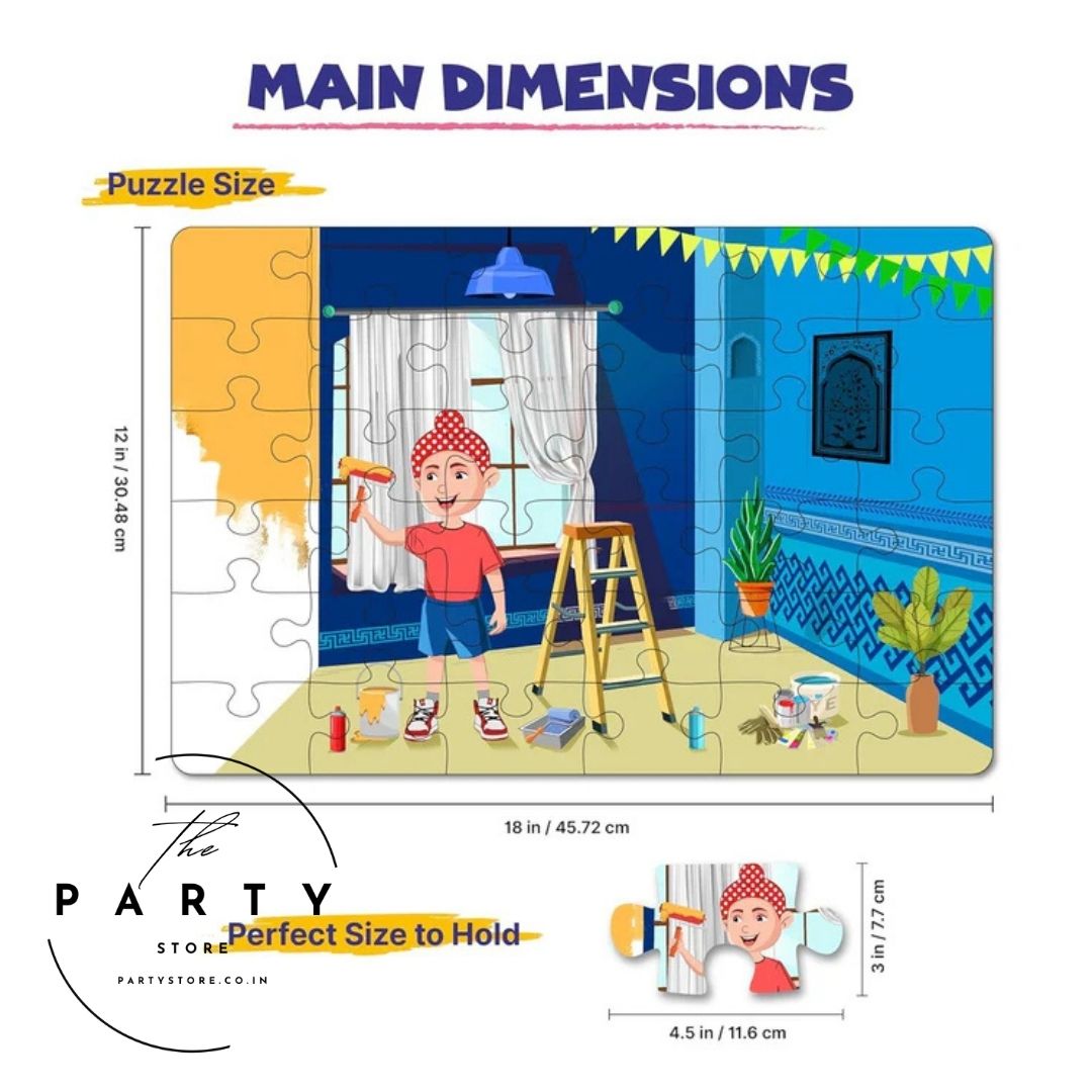 Hobbies Theme Jigsaw Puzzles for Kids Age 4+ Years | Home Repairs &amp; Volunteering | 36 Pcs Each | Includes Activity Sheets  | Unique Gift - Set of 2