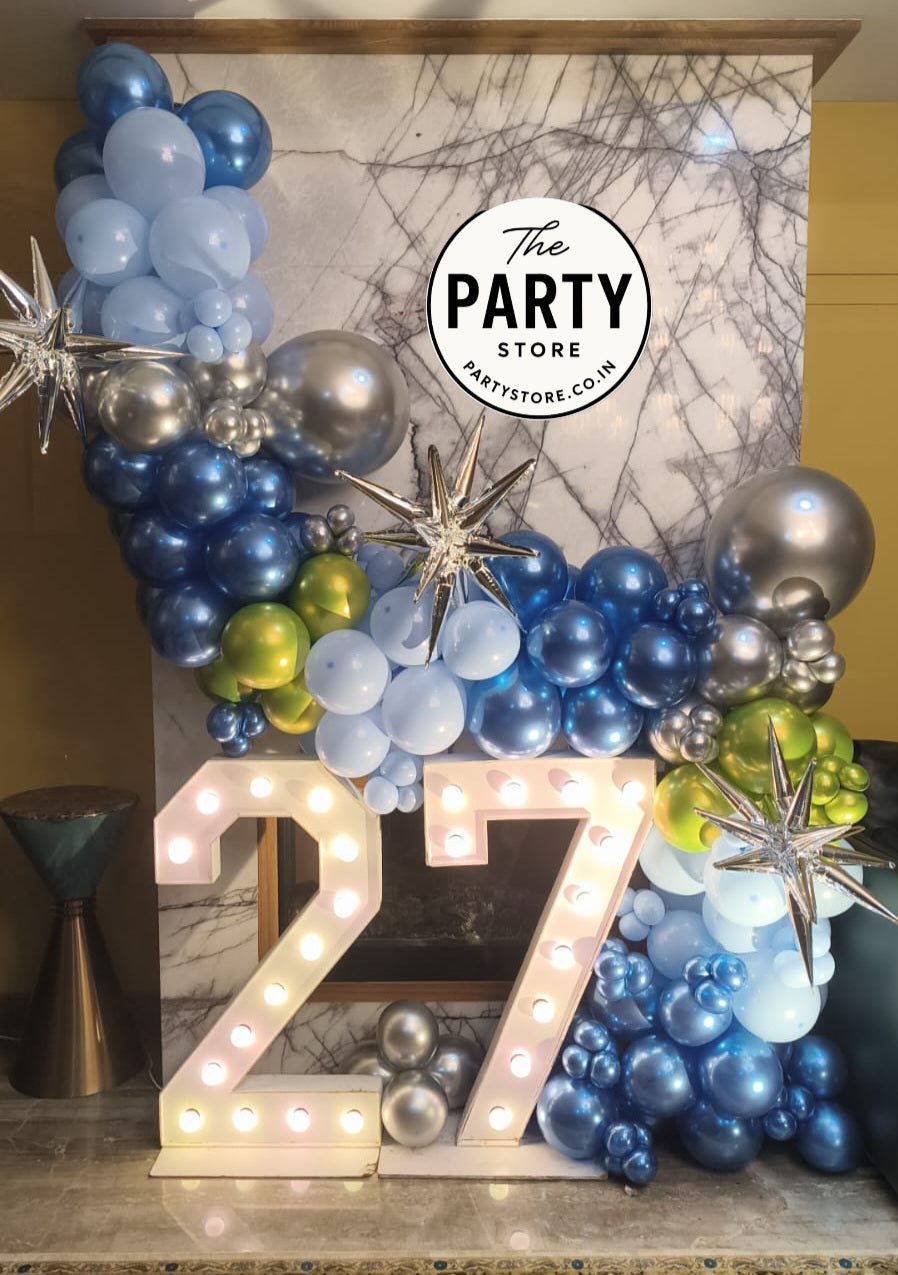 Birthday Number Lights Balloon Decor | Birthday Decoration