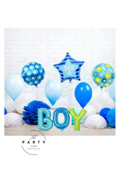 It’s a Boy Star and Round Foil Balloons (Pack of 4Pcs)
