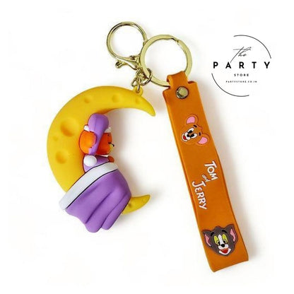 Jerry Relaxing on Moon 3D Keychain