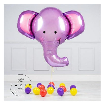 Jungle Safari Elephant Theme Happy Birthday Foil Balloon - Set Of 5