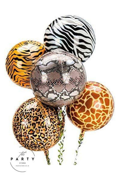 Jungle Theme Animal Print Helium Inflatable 4D Foil Balloons