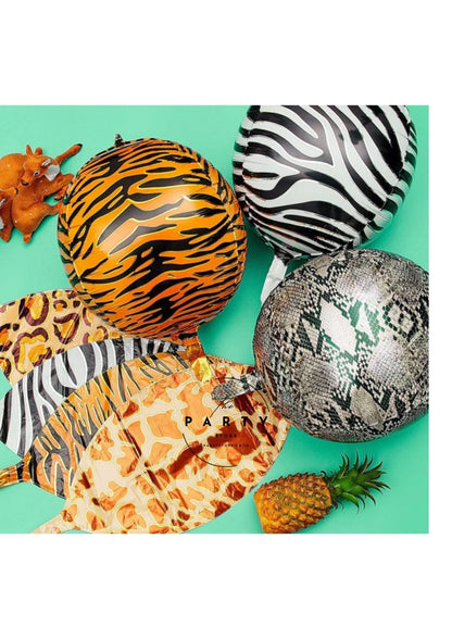 Jungle Theme Animal Print Helium Inflatable 4D Foil Balloons